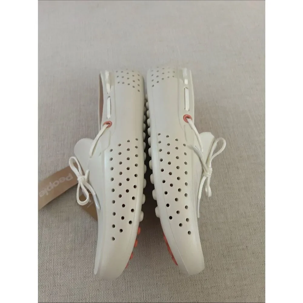PEOPLE Footwear Senna boat shoes, Picket White, size women 7, NWT